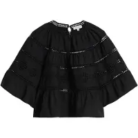 Marc O'Polo relaxed fit blouse van puur katoen met ajourwerk