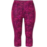 Ulla Popken - Dames - Functionele 3/4-legging sneldrogend gerecycled - Licht heide - Maat 46+