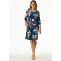 Schiesser Dames Nachthemd lange mouw - Flower - Modal dames nachtjapon - Luxe nachtkleding dames - 36