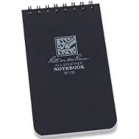 Rite in the rain - Top Spiral Notebook No.735 - Black / Zwart