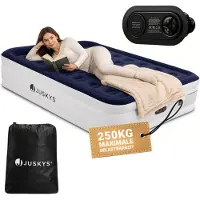 Juskys Luchtbed Zelfopblaasbaar - 203 x 152 x 47 cm - Incl. Opbergtas
