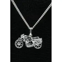 MOOYE ® - Collectie Zilveren Motor ketting hanger - 8