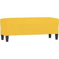 vidaXL Bankje 100x35x41 cm stof lichtgeel