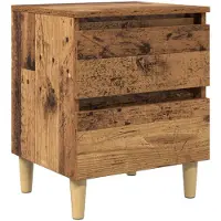 vidaXL Bedkast Oud Hout 40 x 35 x 50 cm Bewerkt hout