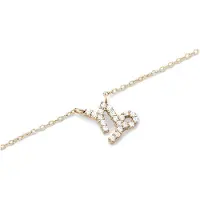 Daniel Wellington CRYSTAL ZODIAC DW00400928 GOLD-PLATED STEENBOK KETTING MET ZIRKONIA'S 1 STUK
