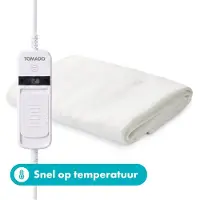 Tomado TEB1510W - Elektrische deken 1 persoons - 150 x 80 cm - Warmtedeken - Onderdeken - 3 standen