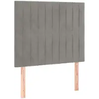 vidaXL Hoofdbord lichtgrijs 90x5x118/128 cm fluweel