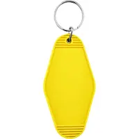 Combicraft Blanco Hunter hotel sleutelhanger 45x88mm geel - 5 stuks