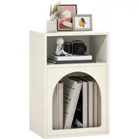 HOMCOM -Nachtkastje-MDF-40x30x60cm-Crème