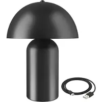 TecTake Kleine retro-tafellamp Kade, dimbaar, Zwart