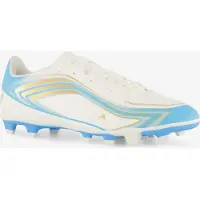 Adidas F50 Messi Club Gras / Kunstgras Voetbalschoenen (MG) Kids Wit Lichtblauw Goud