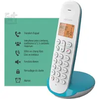 Logicom Iloa 150 - Snoerloze telefoon met nummerherkenning - DECT\GAP - 3-weg geschikt voor oproepen - turquoise