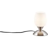 REALITY IMPORT Tafellamp Nikkel Cup Ii Wit Glas