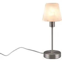 TRIO Tafellampje Luis Ii nikkel met wit glas