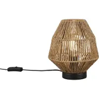 TRIO REALITY MIKI - Tafellamp - excl. 1x E27 40W - Snoerschakelaar - Naturel sisal