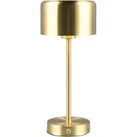 TRIO REALITY JEFF - Tafellamp - Messing mat - incl. 1x SMD 1.5W - Touch functie - Oplaadbaar - Dimbaar