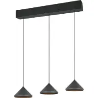 TRIO 3-lichts hanglamp Laguna zwart