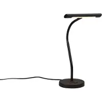 TRIO LED-bureaulamp Curtis, dimbaar, zwart, Werkkamer / Kantoor, metaal, Modern, LED bureaulamp