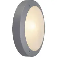 SLV Ronde buitenlamp Bulan 27cm zilvergrijs