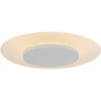 Steinhauer LED-plafondlamp Birma, dimbaar, wit / opaal, Woon-/ Eetkamer, Kunststof, Modern, LED plafondlamp