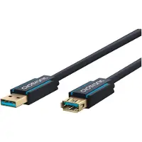 ClickTronic USB A verlengkabel - USB A male naar USB A female - Tot 5 Gbps - Click