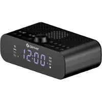 Denver Wekkerradio DAB met Bluetooth - Digitale Wekker - Opladen via USB-C - FM Radio - Dual Alarm - CRD515