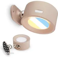 Briloner Tari – Wandlamp oplaadbaar – draadloos met accu – zonder boren – dimbaar – touchbediening – magnetisch afneembaar – beige – 8.5 x 7.5 x 5 cm