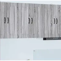vidaXL Vaatwasserpaneel Kalmar 2 st Grijs Sonoma Bewerkt hout