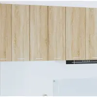 vidaXL Hangkast 2 st Sonoma Eik en Wit Bewerkt hout