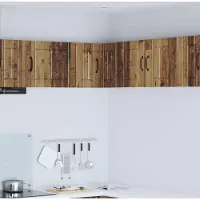 vidaXL Wandhoekkast LUCCA Oud hout 57 x 57 x 40 cm Bewerkt hout