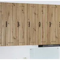 vidaXL Wandkast LUCCA Artisanaal eiken 30 x 31 x 100 cm Bewerkt hout