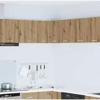 vidaXL Hangkast Ambachtelijke Eik en Wit 57 x 57 x 40 cm Bewerkt hout