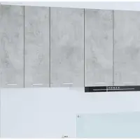 vidaXL Hangkast Beton Grijs en Wit 40 x 31 x 80 cm Bewerkt hout
