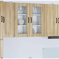 vidaXL Vaatwasserpaneel Kalmar 2 st Sonoma Eik Bewerkt hout