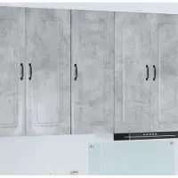 vidaXL Vaatwasserpaneel Kalmar Beton Grijs 40 x 31 x 100 cm