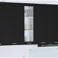 vidaXL Hangkast Zwart Eiken 40 x 31 x 100 cm Bewerkt hout