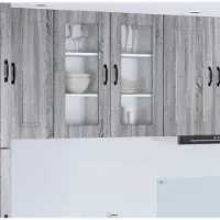 vidaXL Vaatwasserpaneel Kalmar 2 st Grijs Sonoma Bewerkt hout