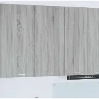 vidaXL Hangkast Grijs Sonoma en Wit 50 x 31 x 100 cm Bewerkt hout