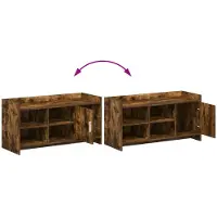 vidaXL Schoenenkast Gerookt eiken 100 x 39,5 x 51 cm Bewerkt hout