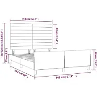 vidaXL Bedframe zonder matras, donkerblauw, 140x200 cm, fluweel