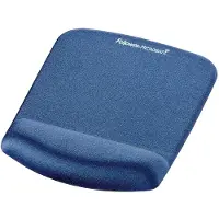 Fellowes Muismat met polssteun Plush Touch Blauw