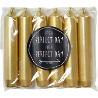 Rustik Lys Dinerkaars Cadeau Goud 5 Uur 6 Stuks