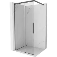 Mexen Rox douchewand Walk-in 90 x 200 , transparant 8 mm, geborsteld pistoolgrijs - 8C2-090-003-66-00