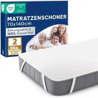 Blumtal Matrasbeschermer 80x200 cm - Waterdichte Matrasonderlegger - Badstof - Terry - Set van 2