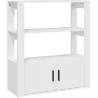 vidaXL Dressoir 80x30x90 cm bewerkt hout wit