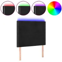 vidaXL Hoofdbord LED 100x5x118/128 cm fluweel zwart