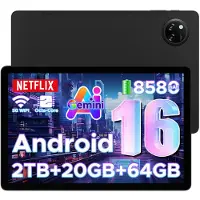 Doogee TAB A9+ - Tablet - 20GB RAM + 64GB ROM(2TB/TF) - 11 inth HD IPS 90Hz - Android 15 - 8580 mAh - Unisoc T7200 - 5G WiFi - Dubbele luidsprekers- Face ID - Zwart