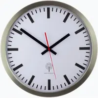 OEM Zilverkleurige radio-wekker, 40 cm, met glazen behuizing en ingebouwde thermometer