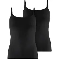 Falke Singlet Women Daily Comfort Black (2-Pack)-XXL