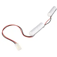 AccuCell Notlichtaccu NiMH, 4,8V, 1800mAh, 2x L1x2 Sub-C, met 200mm kabel en connector